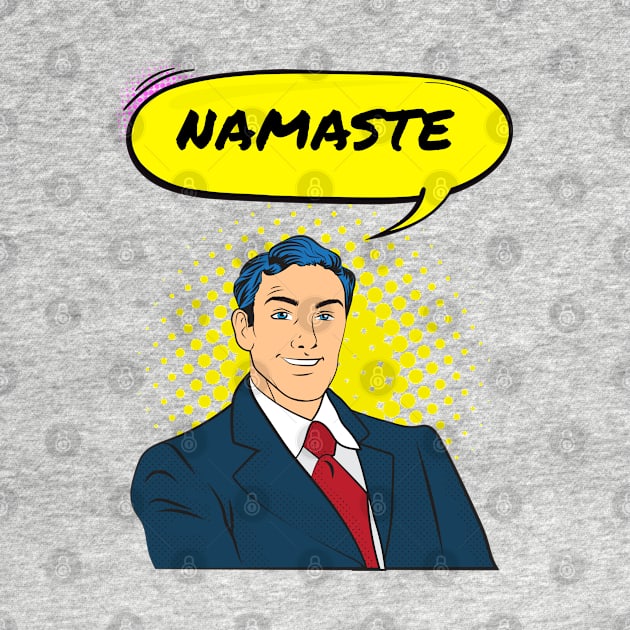 Namaste Man In Suit by DesignIndex